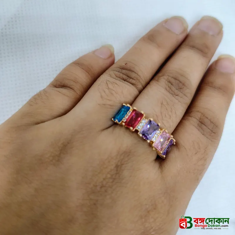 vibrant gold ring adorned with colorful gemstones, - বাংলাদেশে সেরা দাম ও এক্সক্লুসিভ ডিজাইন - গ্যালারি