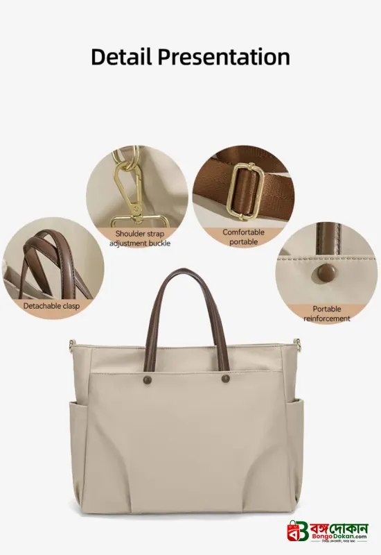 Women's Tote Bag Large Capacity 14 Inch & 15.6 Inch Laptop Shoulder Bag, Single Shoulder Handbag Crossbody Work Tote Bag - বাংলাদেশে সেরা দাম ও আকর্ষণীয় কালেকশন - গ্যালারি