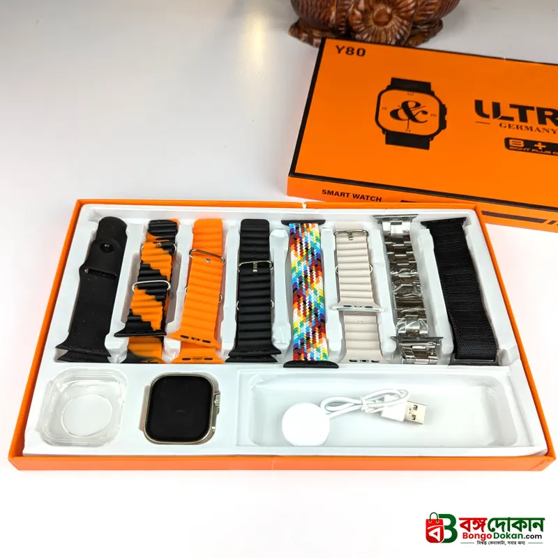 Y80 Ultra Smartwatch With 8 Strap - বাংলাদেশে সেরা দাম ও স্মার্ট ফিচার - গ্যালারি