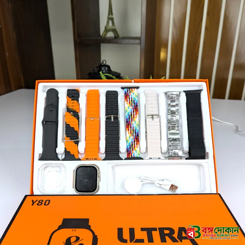 Y80 Ultra Smartwatch With 8 Strap - বাংলাদেশে সেরা দাম ও স্মার্ট ফিচার - গ্যালারি