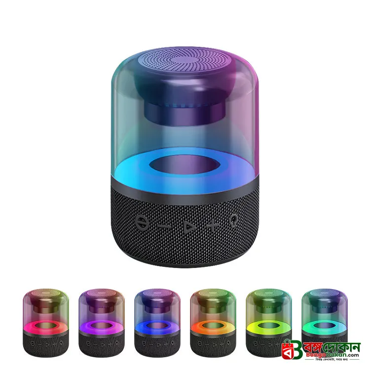 Z5 RGB Mini Portable Wireless Bluetooth Speaker – 5W Compact Speaker with Dynamic LED Light Effects, Bluetooth 5.0, TWS & Rechargeable Battery - বাংলাদেশে সেরা দাম ও স্পেসিফিকেশন - গ্যালারি