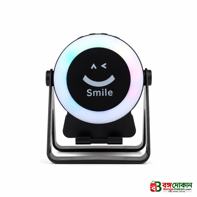 ZF18 2-in-1 Sensor Bluetooth Speaker & Foldable Mobile Holder – 360-Degree Rotating Phone Stand with RGB LED Light, Powerful Bass & Rechargeable Battery - বাংলাদেশে সেরা দাম ও স্পেসিফিকেশন - গ্যালারি