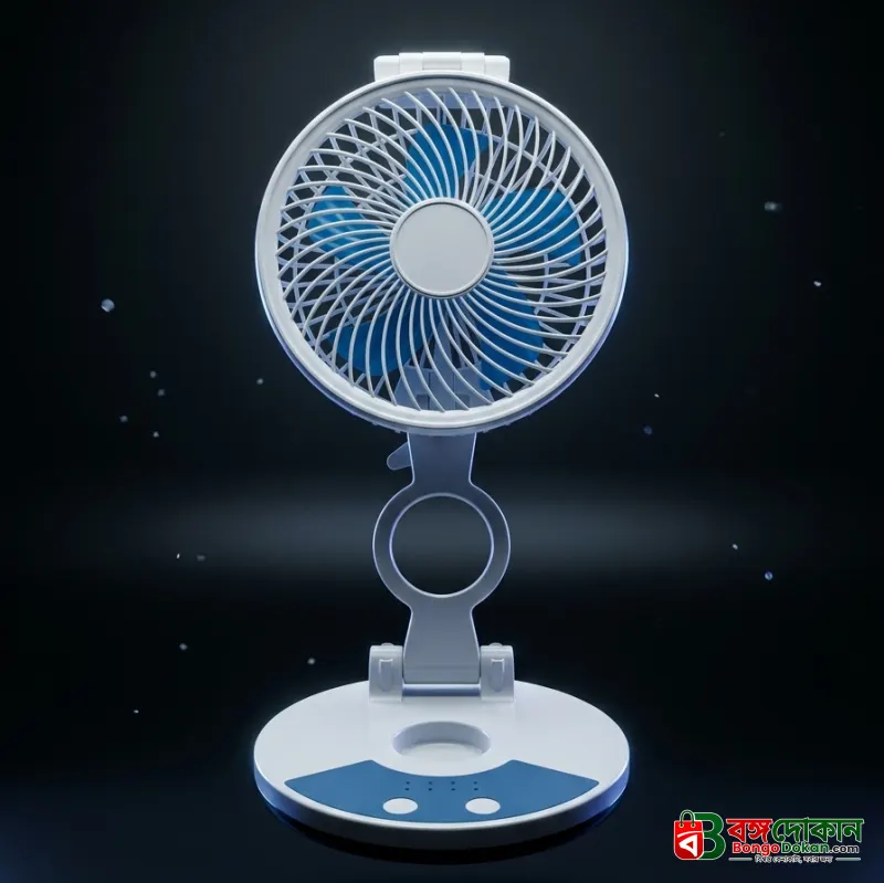 ZT Rechargeable Folding Desktop Fan with Integrated LED Light – Portable Foldable Pocket Cooling Fan with Adjustable Speed, USB Charging & Silent Operation - বাংলাদেশে সেরা দাম ও স্পেসিফিকেশন - গ্যালারি