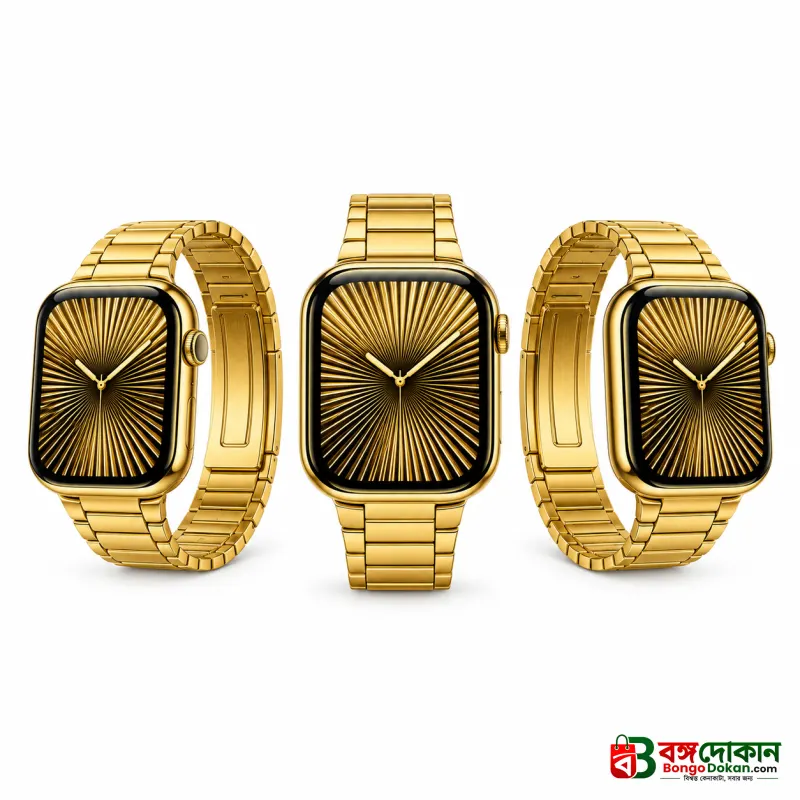 ZT-009 Series 10 Golden Edition Smartwatch (7-in-1 Combo) – 49mm Bold Case, 2.01" Infinite Display, Bluetooth Calling, 7 Interchangeable Straps (Metal Chain & Silicon) & Wireless Charging - বাংলাদেশে সেরা দাম ও স্মার্ট ফিচার - গ্যালারি